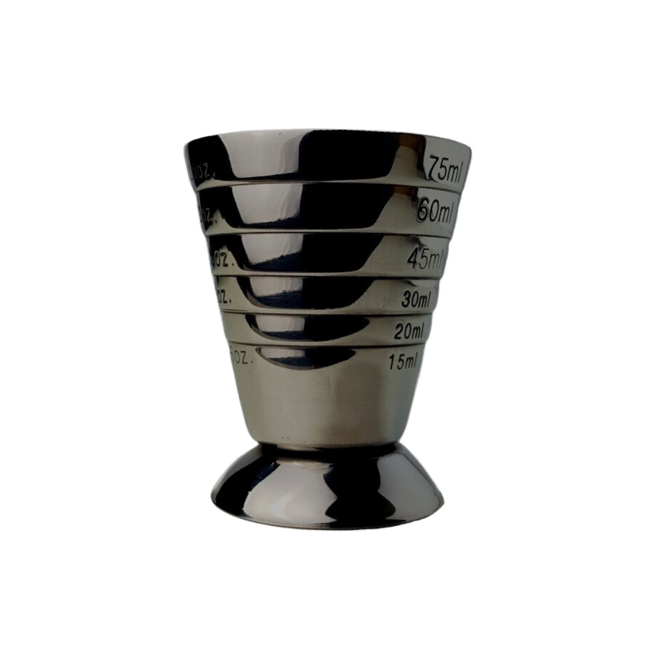 Black Plated 75ml Multi Level Jigger