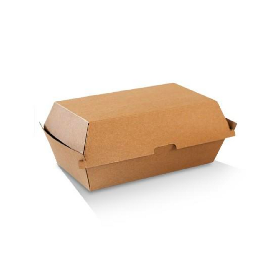 Brown Corrugated Large Snack Takeaway Box 205x106x76mm