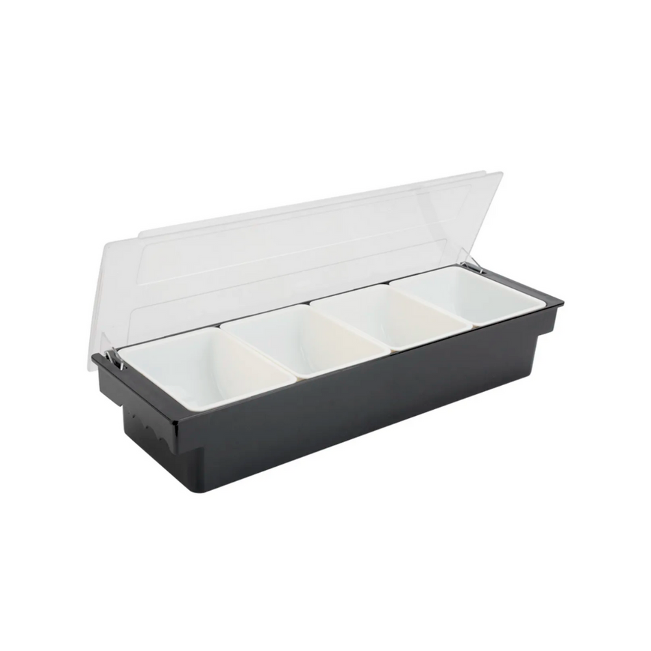 Black Bar Caddy 4-Compartment