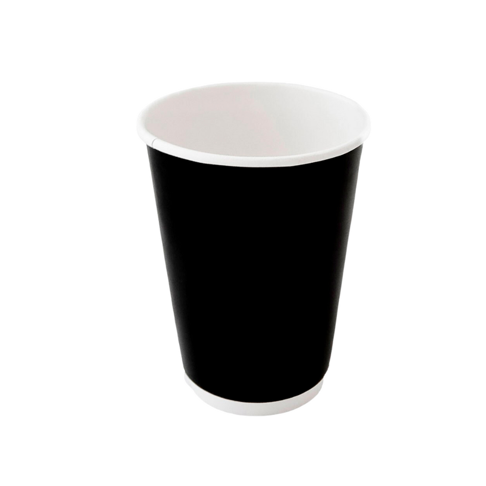 Black Double Wall 12oz Paper Coffee Cup (⌀90mm)