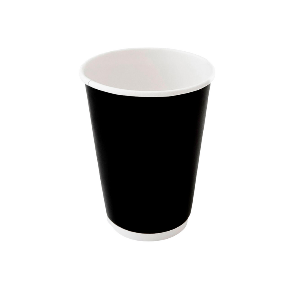 Black Double Wall 12oz Paper Coffee Cup (90mm)