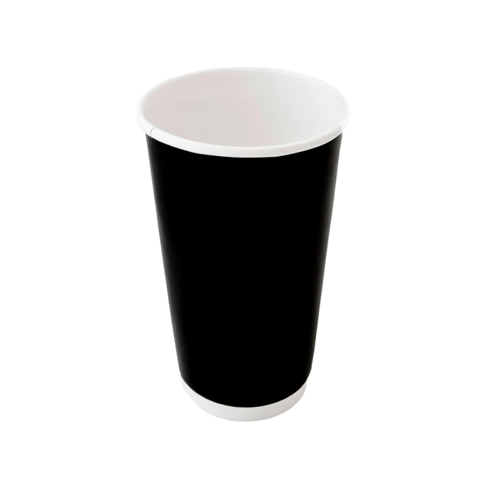Black Double Wall 16oz Paper Coffee Cup (⌀90mm)