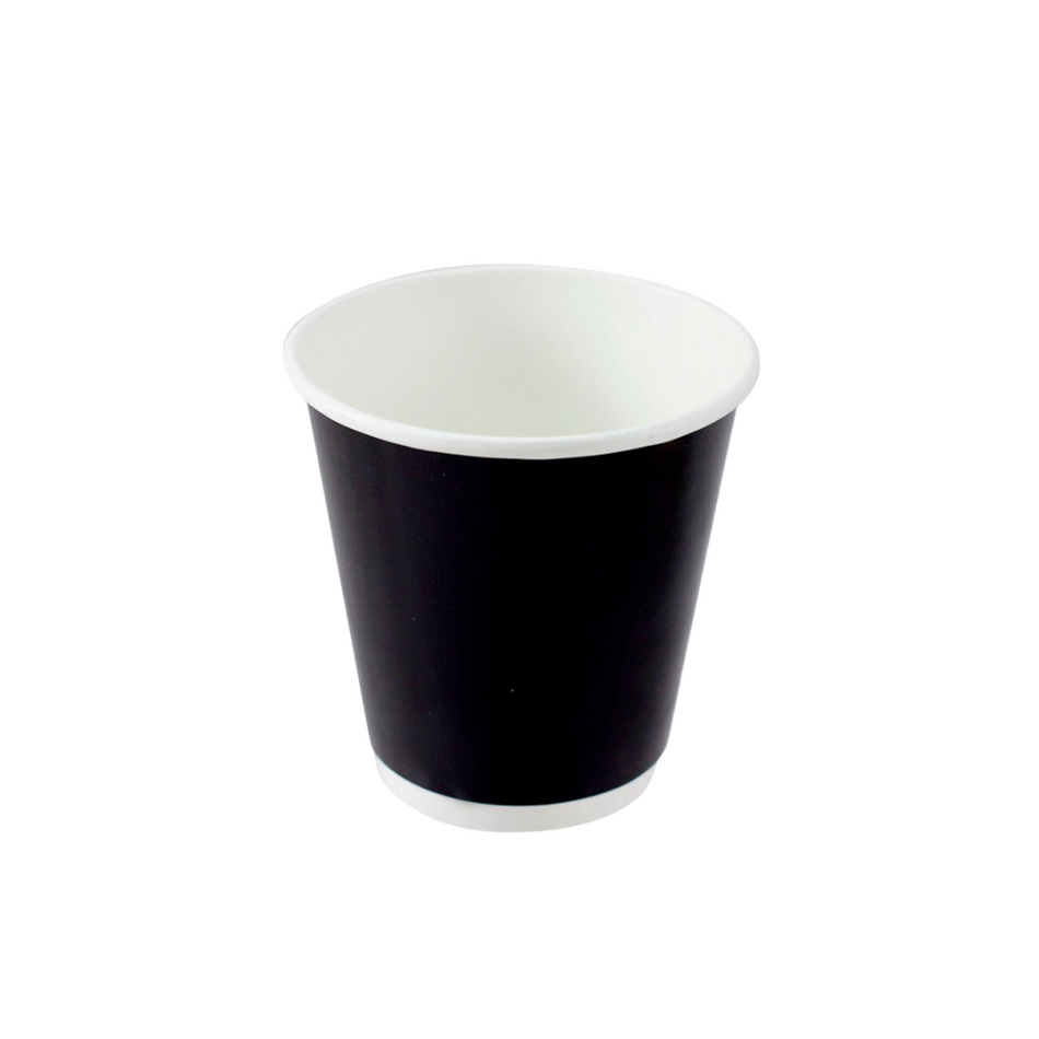 Black Double Wall 8oz Paper Coffee Cup (⌀90mm)