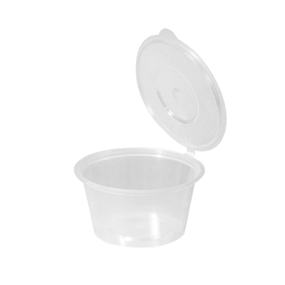 Clear Sauce PP 100ml Hinged Lid Container