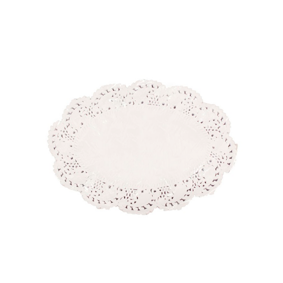 White Oval Lace Paper Doyley No.1 230x164mm
