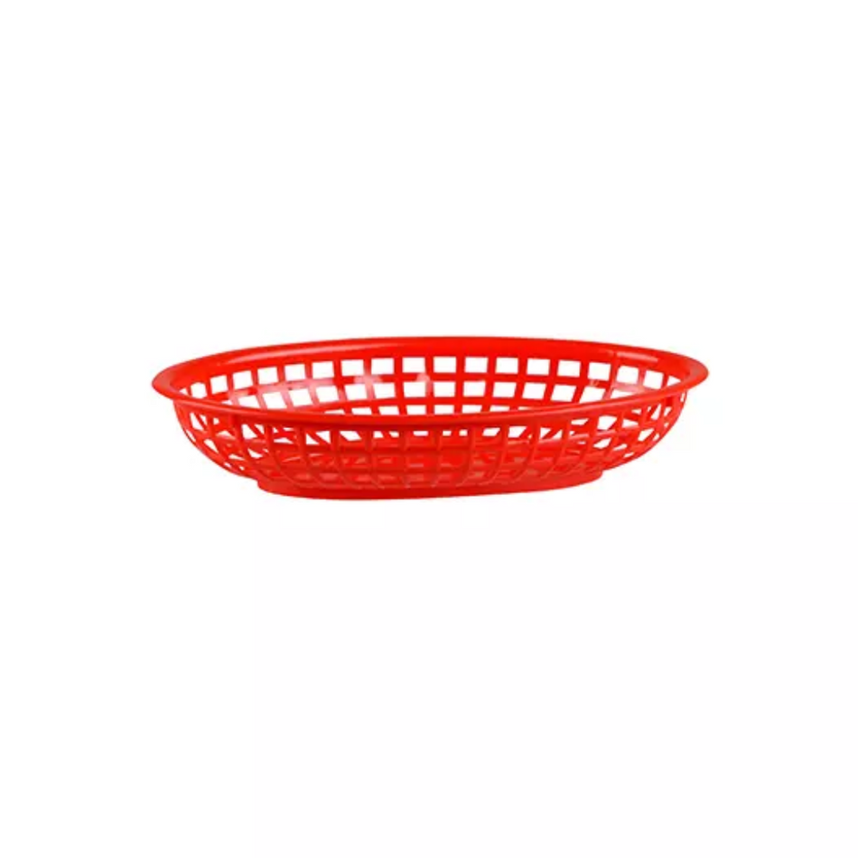 Red Oval Bread Serving Basket 240x150x50mm