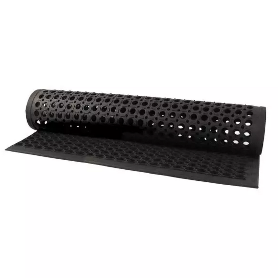 Black Rubber Kitchen Bar Mat 1550x930mm