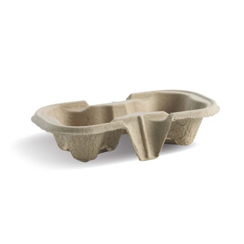 Paper Pulp 2-Cup BioCup Tray