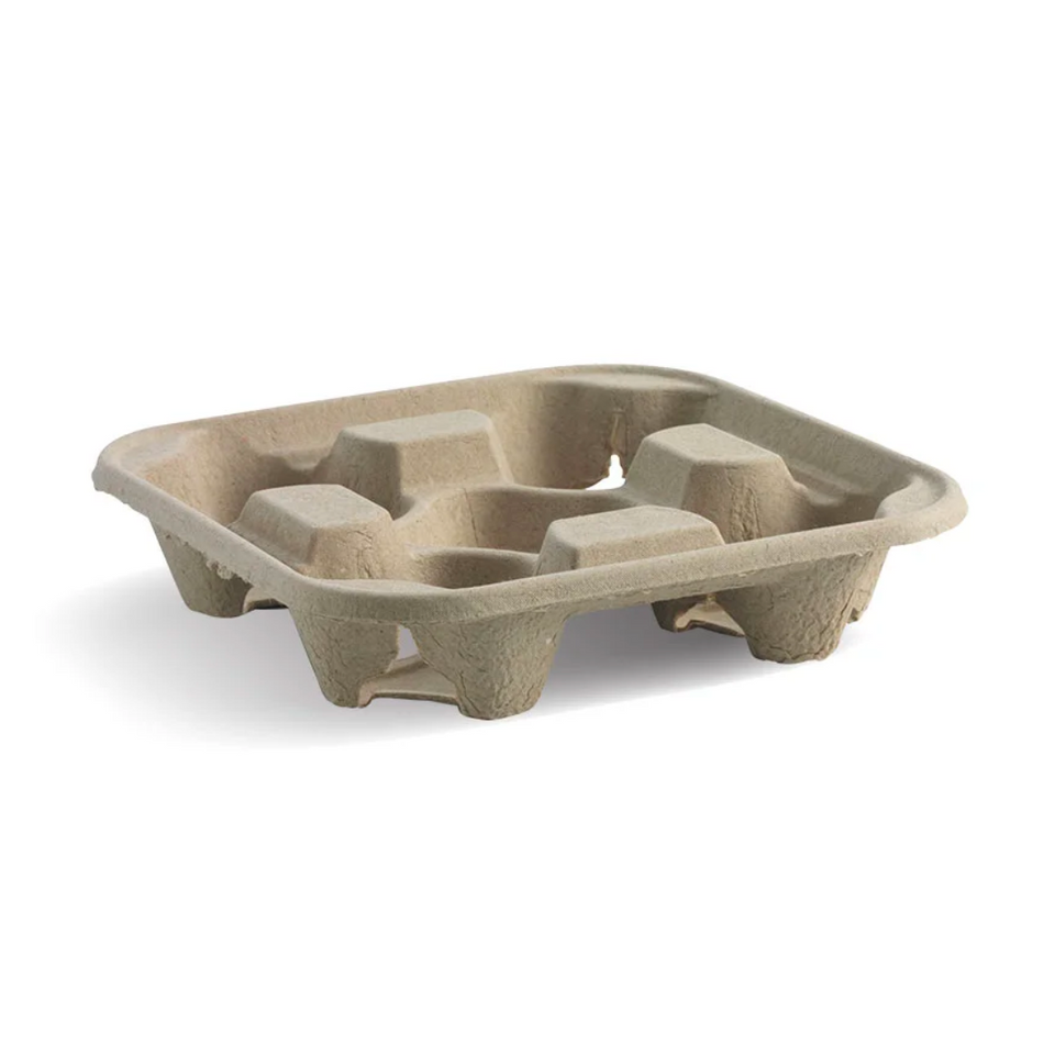 Paper Pulp 4-Cup BioCup Tray