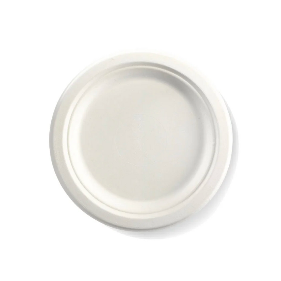 White Plant Fibre 23cm Plate