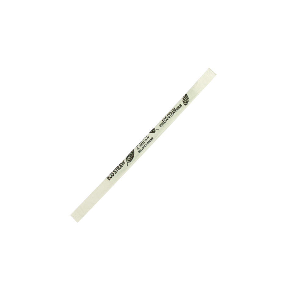 Cocktail Wrapped Black Slim 120x5mm Paper Straws