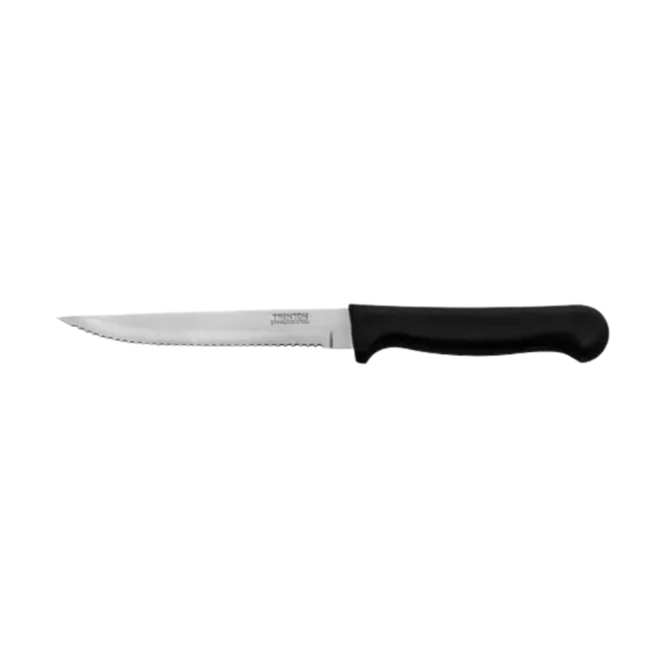 Black Handle 220mm Point Tip Steak Knife