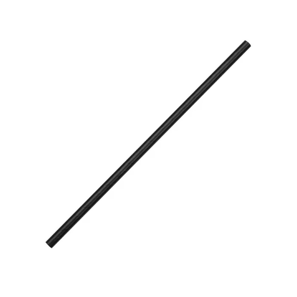 Regular Black 200x6mm Paper Eco-Straws