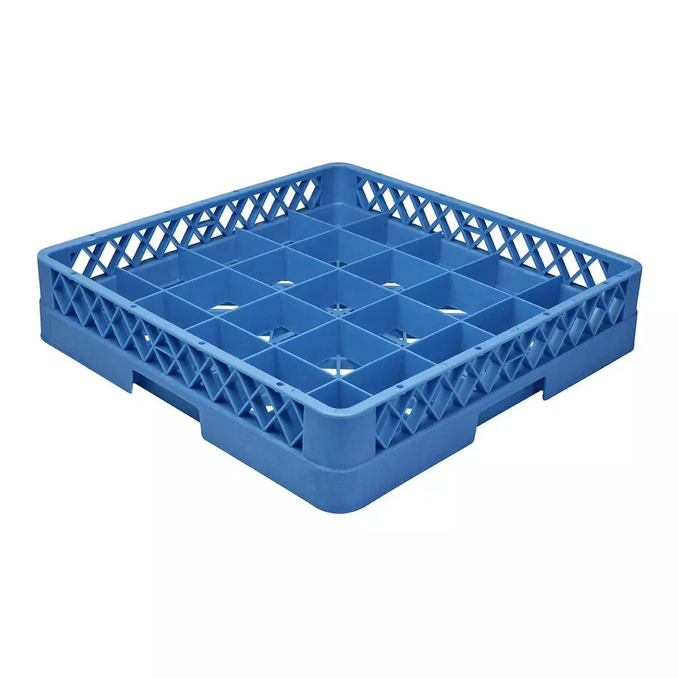 Blue 25 Compartment Glass Rack