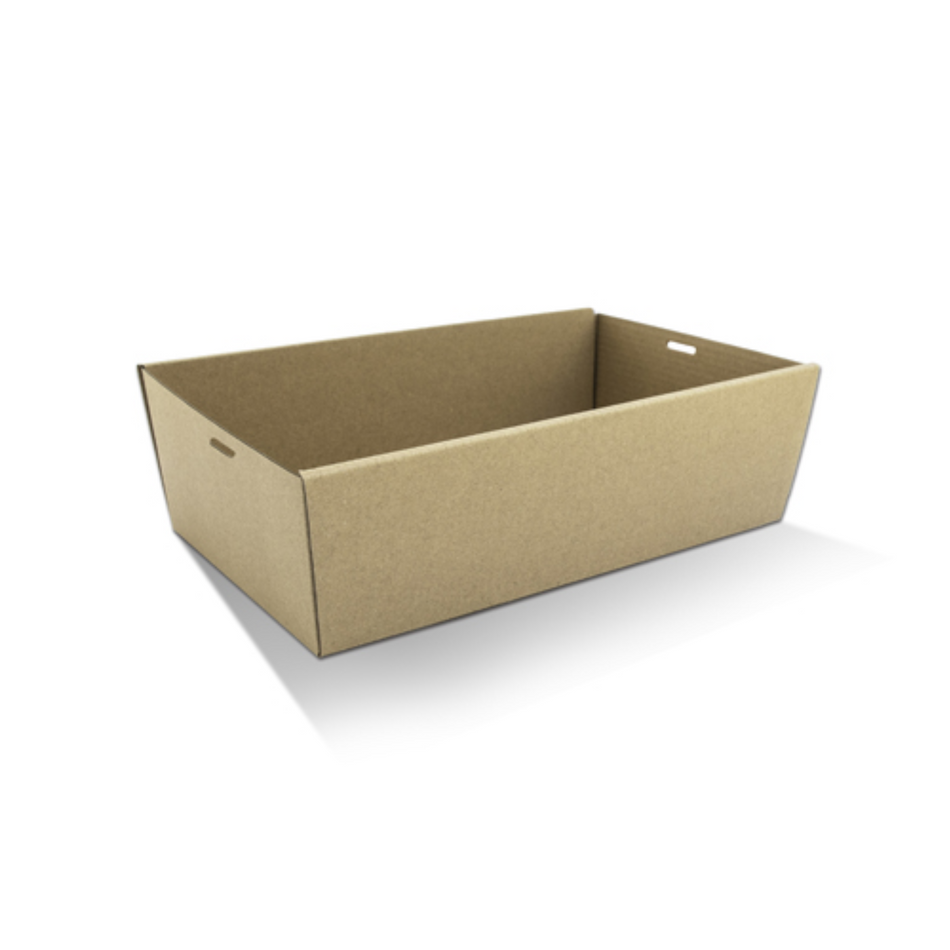 Brown Corrugated Medium Rectangle Catering Tray