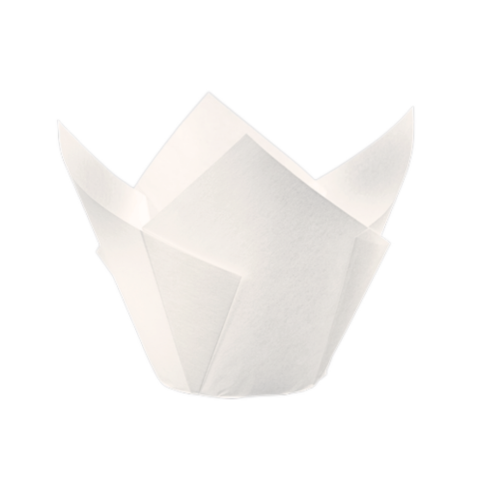 White Tulip Style Muffin Paper 175x175mm