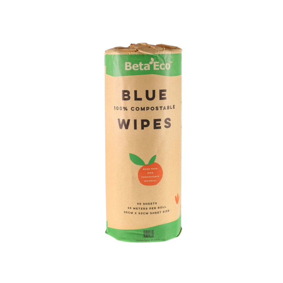 Compostable Blue 300x500mm Wipes (90 Sheets)