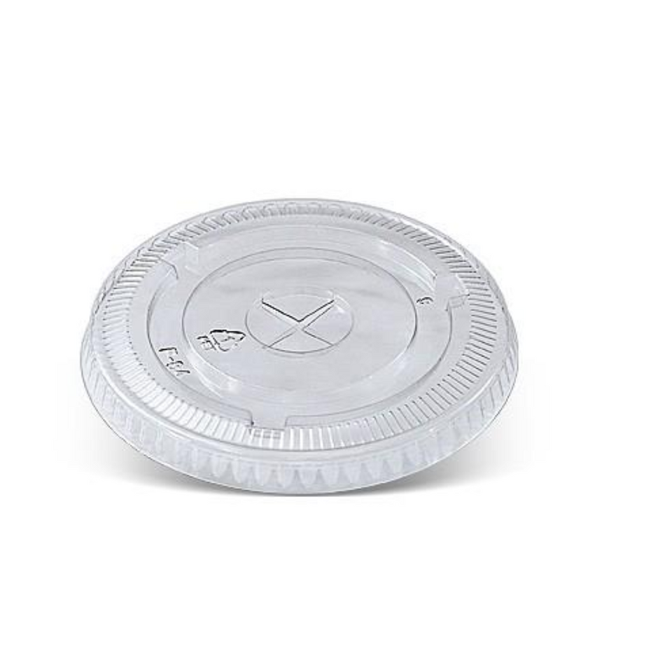 Clear X-Slot PET Plastic Flat Lid 90mm