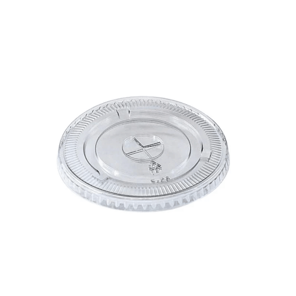 Clear X-Slot PET Plastic Flat Lid (ø95mm)