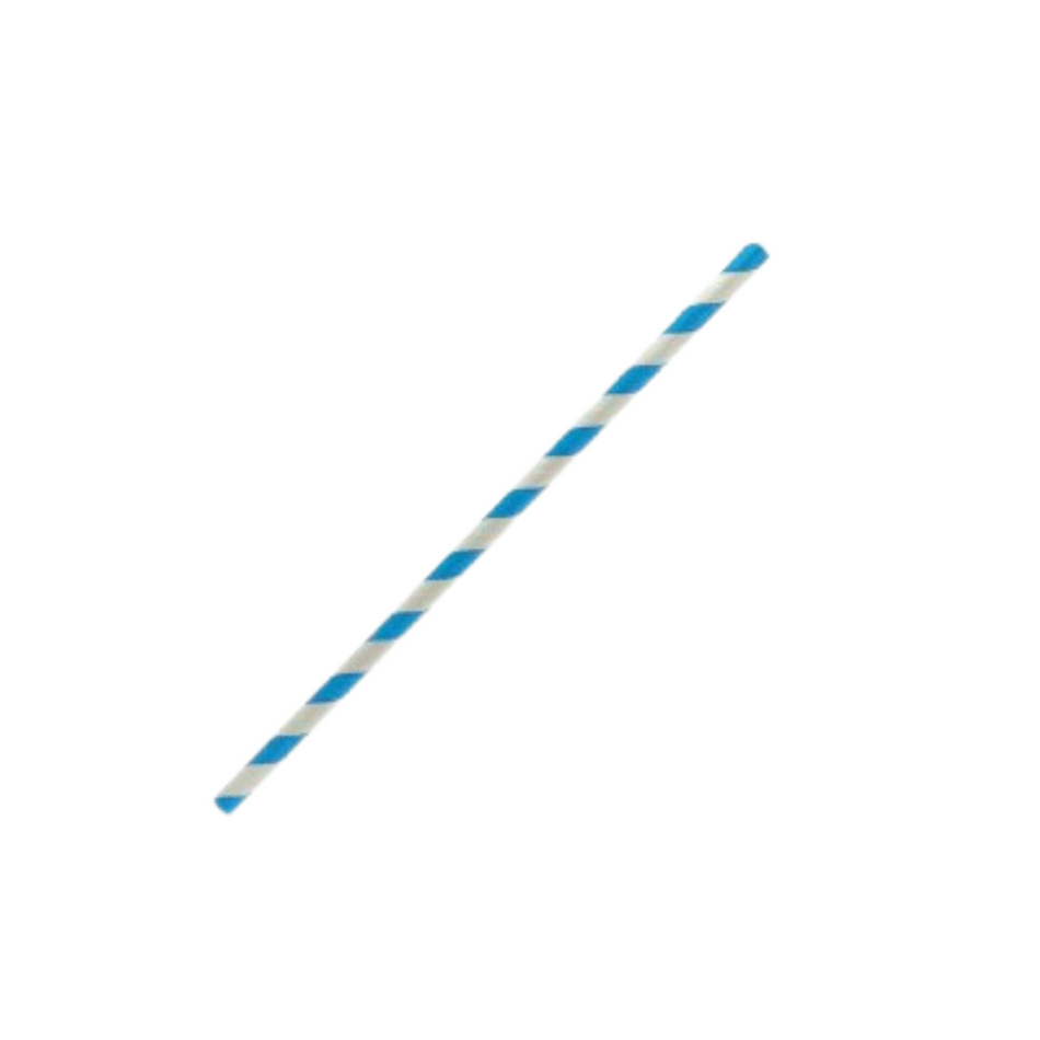 Cocktail Blue Stripe 5.5×120 Paper Straw