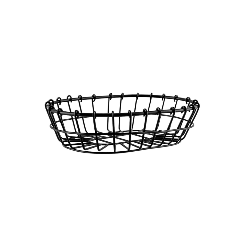 Black Coney Island Patina Oval Wire Basket