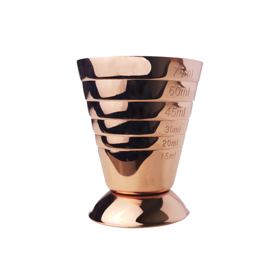 Copper Plated 75ml Multi Level Jigger