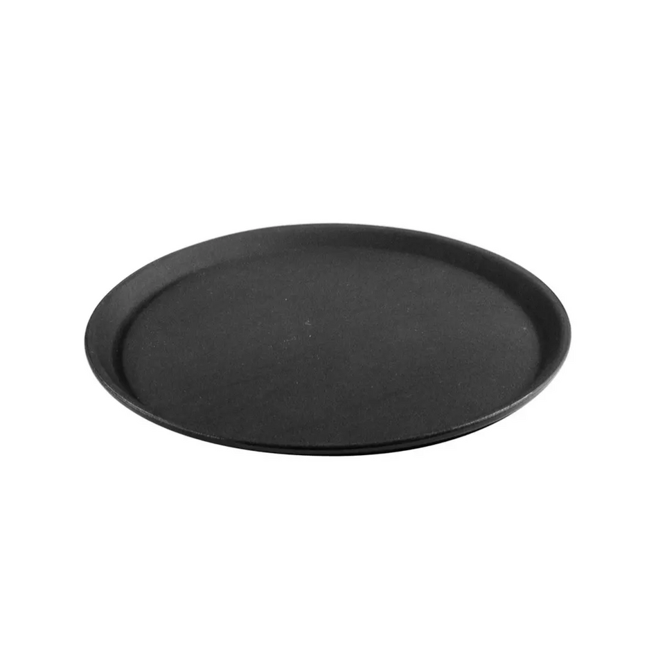 Black Round Non-Slip Drink Tray 350mm