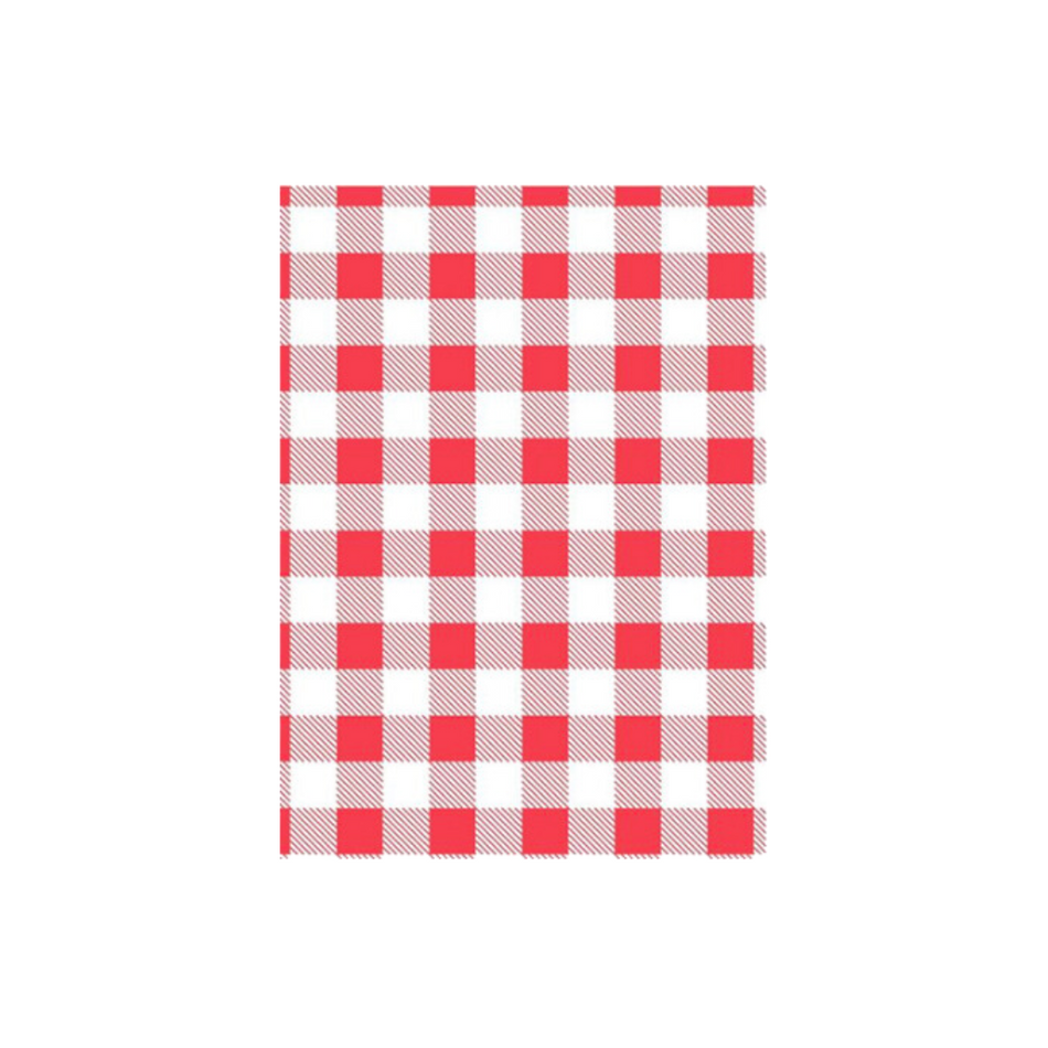 Red Gingham 200x330mm Greaseproof Baking Paper Sheets