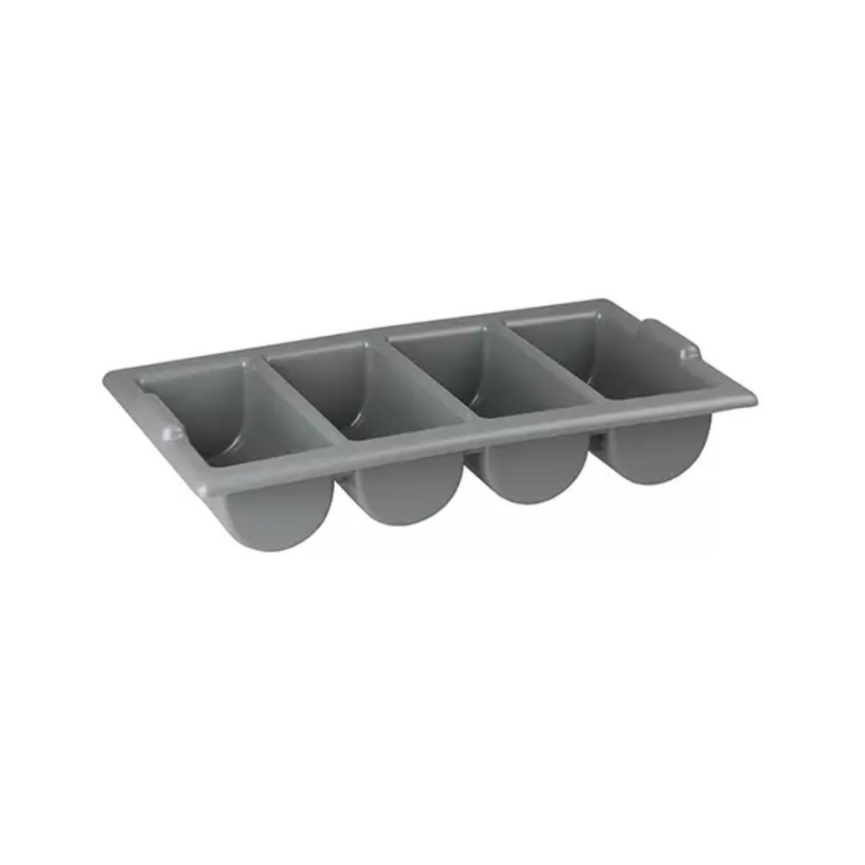 Grey Gastronorm 4 Compartment Cutlery Tray