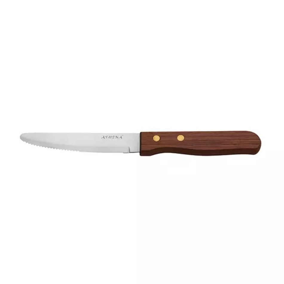 Wood Round Handle Jumbo Steak Knife 223mm