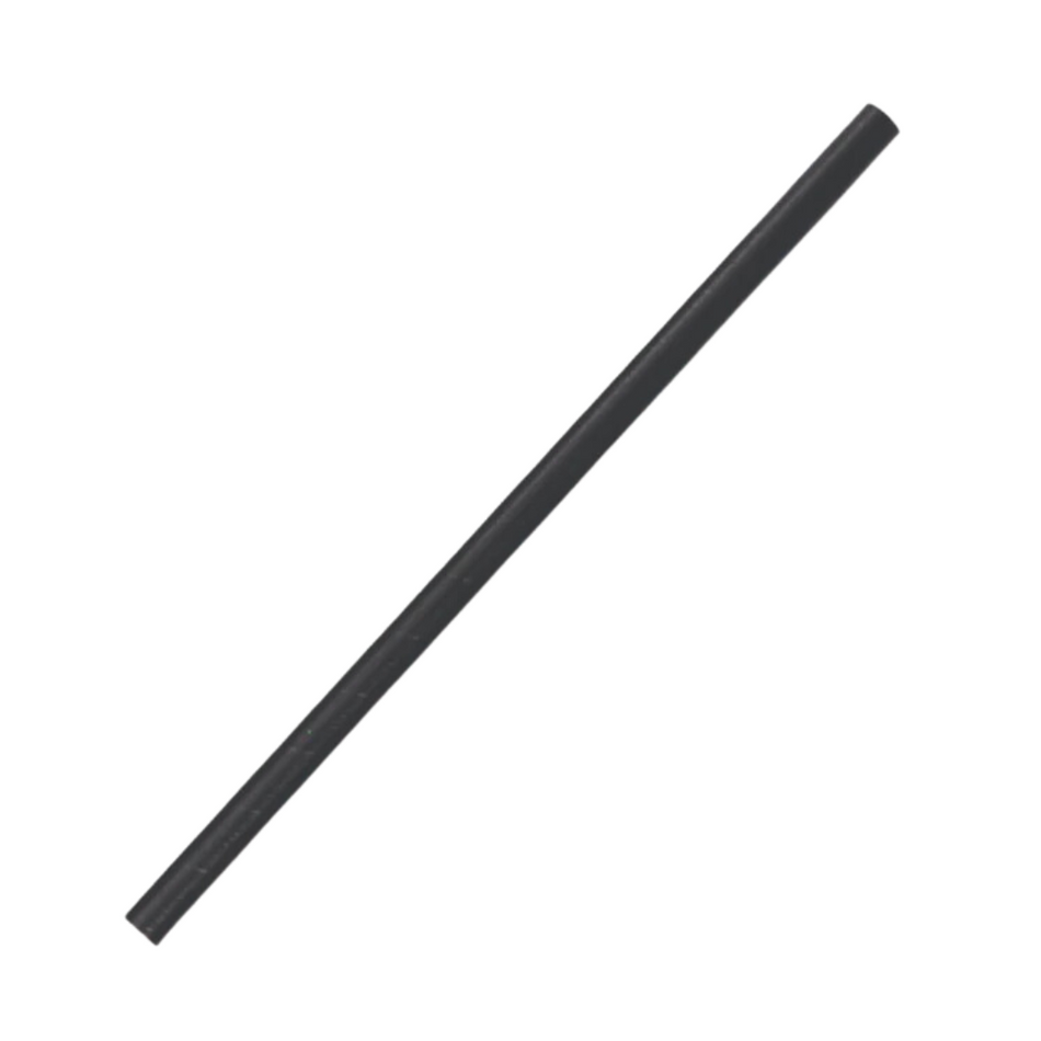 Jumbo Black 200x10mm Paper Straws