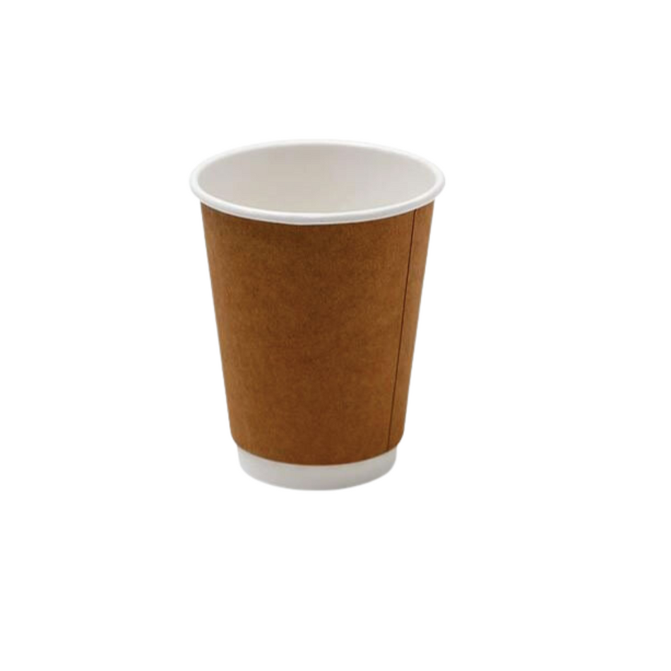 Kraft Double Wall PE Coated 12oz Cup Black