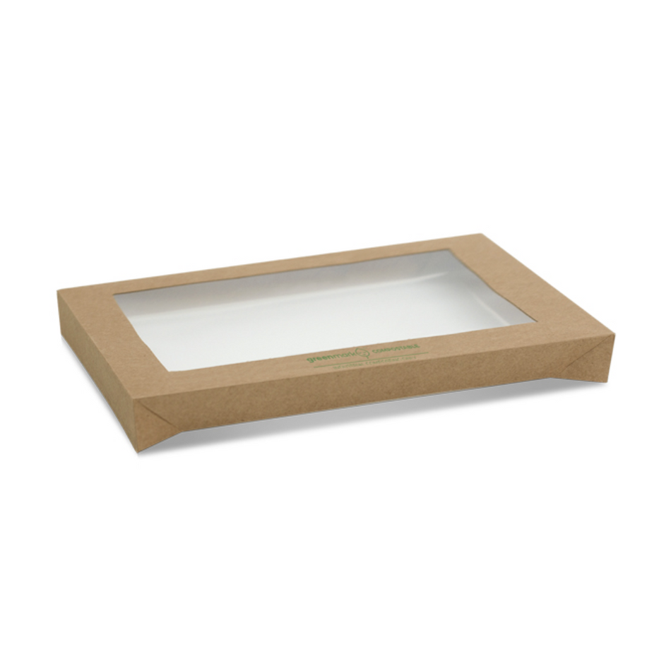 Kraft Rectangle Medium Catering Tray Lid