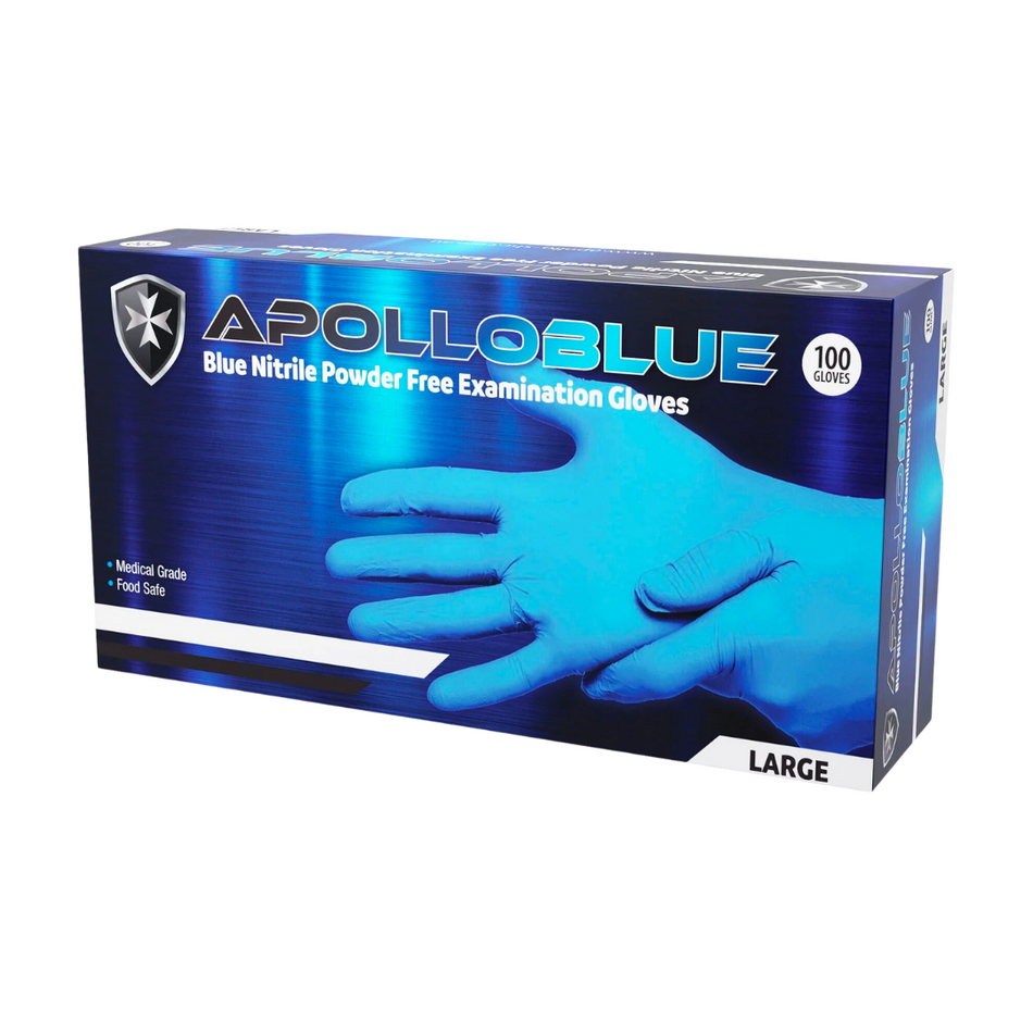 Nitrile Powder-Free Blue Examination Large Gloves