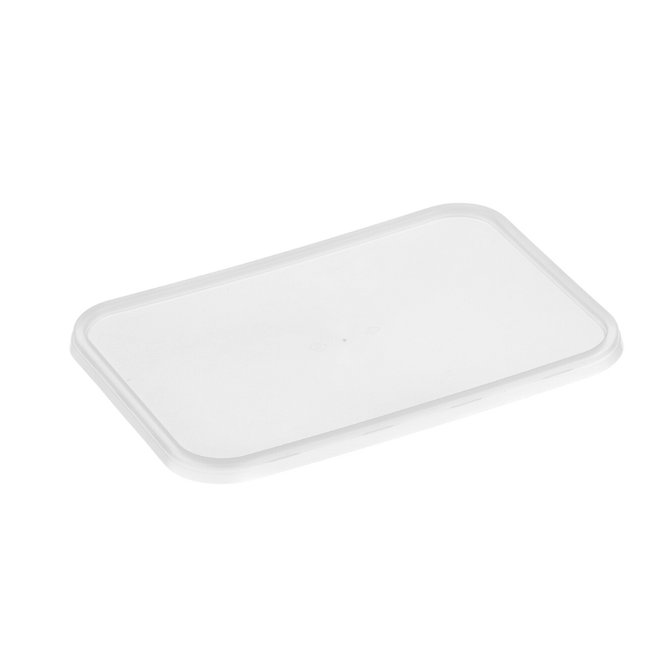 Freezer Grade Rectangle Ribbed Container Lid