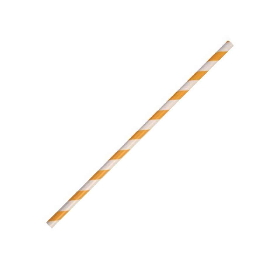 Regular Orange/White Stripe Eco-Straw