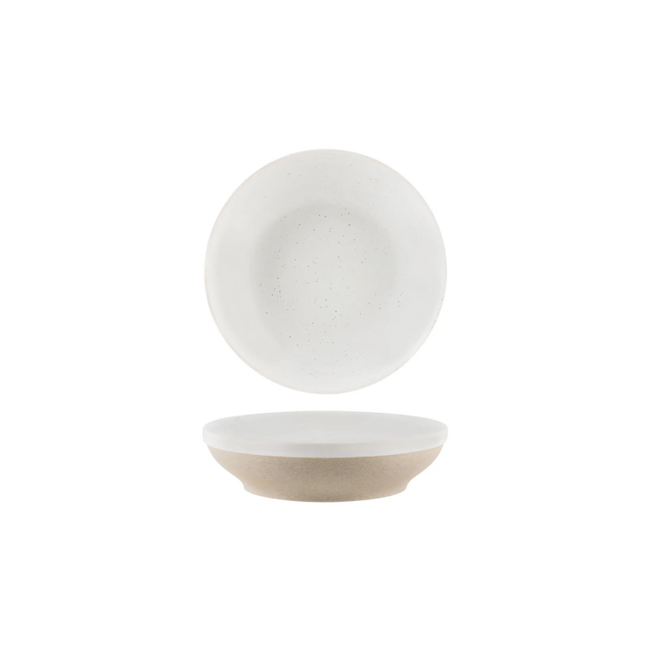 Round White Pebble Flared Bowl 1300ml