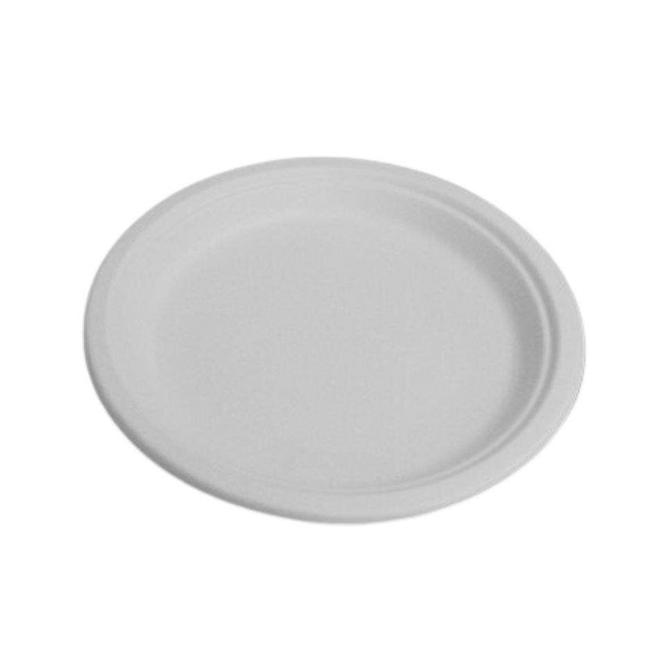 White Sugarcane 9″ Round Plate