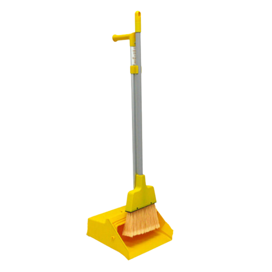 Yellow Upright Lobby Dustpan Set