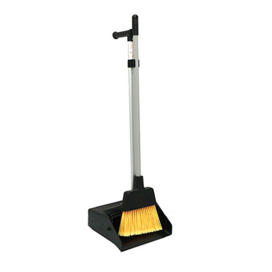 Black Upright Lobby Dustpan Set