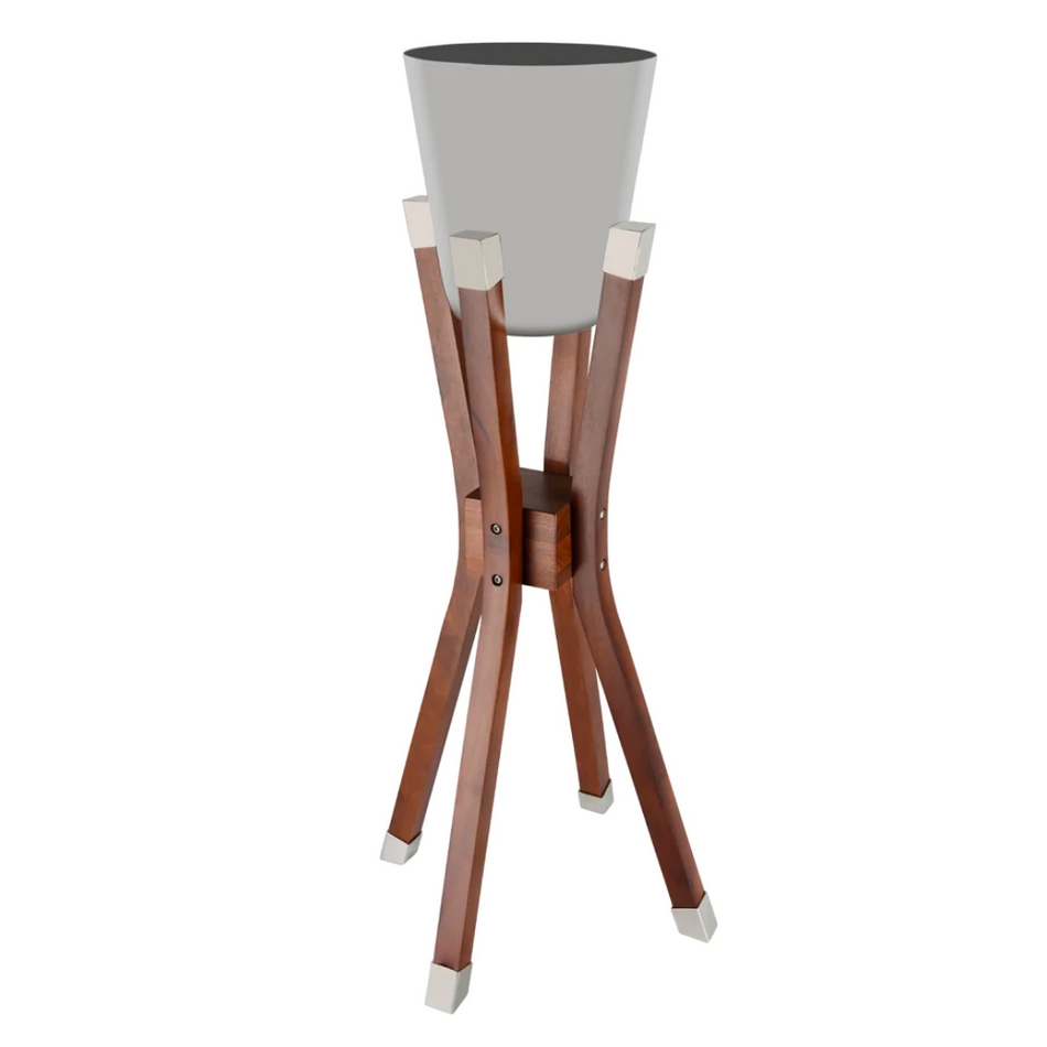 Bucket & Wooden Wine Bucket Stand Set