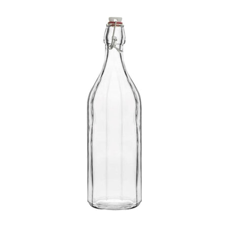 1L Round Glass Bottle with Lid Drinkware D-STILL Drinkware 