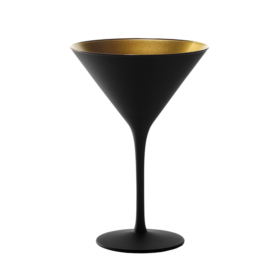 Olympic 240ml Black & Gold Martini Glass