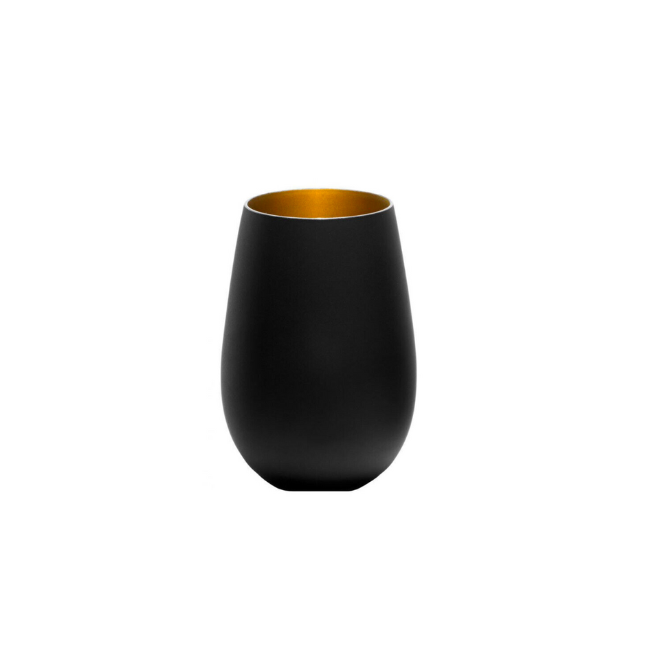 Olympic 465ml Black & Gold Glass