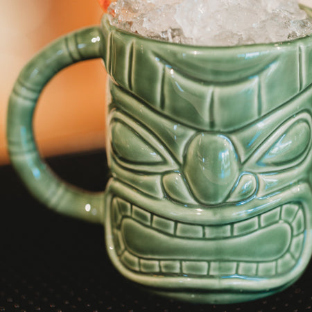 Ceramic Green Warrior Tiki Mug 450ml Tiki Mug D-STILL Drinkware 