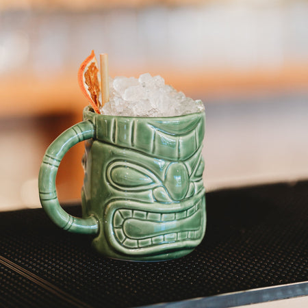 Ceramic Green Warrior Tiki Mug 450ml Tiki Mug D-STILL Drinkware 