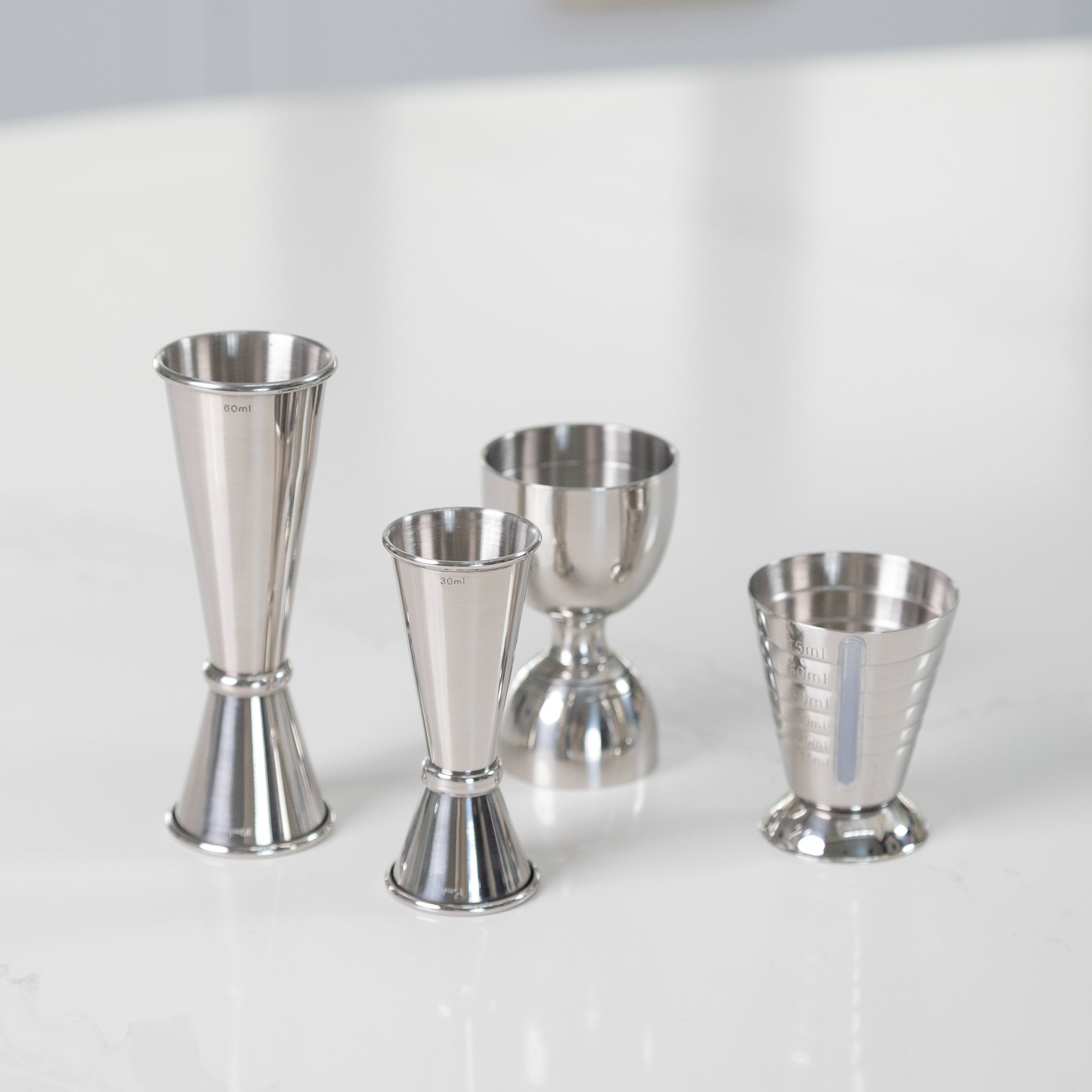 Stainless Steel 30/60ml Bell Jigger Cocktail Shakers & Tools D-STILL Drinkware 